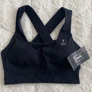 1st Phorm sports bra - black, new with tags, crossback